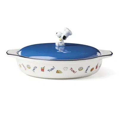 Lenox Chef Snoopy Covered Casserole Dish In Ivory