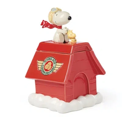 Lenox Chef Snoopy Figural Cookie Jar In Ivory