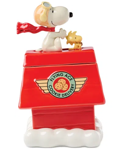 Lenox Chef Snoopy Figural Porcelain Cookie Jar In Multi