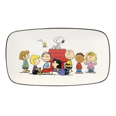 Lenox Chef Snoopy Hors D'oeuvres Tray In Ivory,red,yellow,black