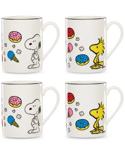Lenox Chef Snoopy Mugs, Set Of 4 In Multi