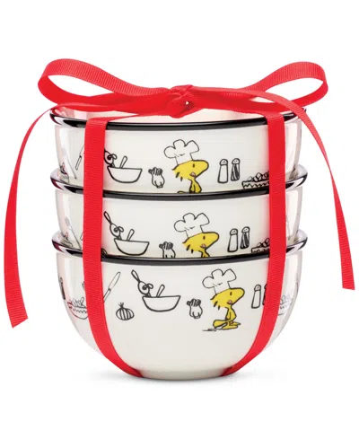 Lenox Chef Snoopy Porcelain Mini Bowls, Set Of 3 In Multi