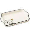 Lenox Chef Snoopy Rectangular Porcelain Baker In Multi