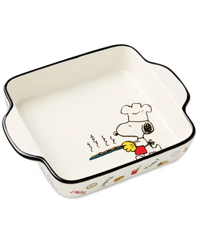 LENOX CHEF SNOOPY SQUARE STONEWARE BAKER