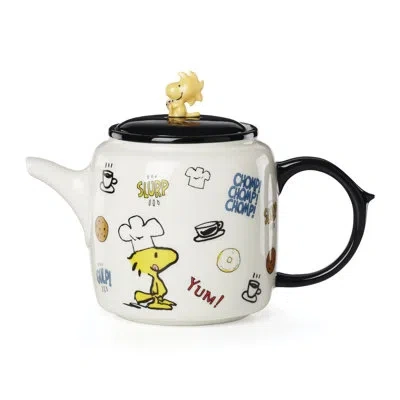 Lenox Chef Snoopy Teapot In Black;white;yellow
