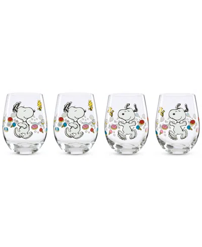 Lenox Chef Snoopy Tumblers, Set Of 4 In Transparent
