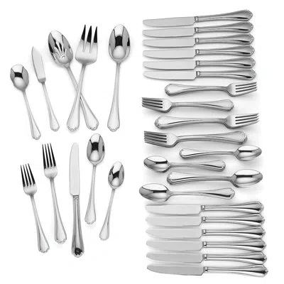 Lenox Chelse Muse 65 Piece 18/10 Stainless Steel Flatware Set, Service For 12