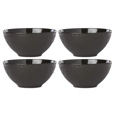 Lenox Chelse Muse Fleur 18 Oz.salad Bowl In Black