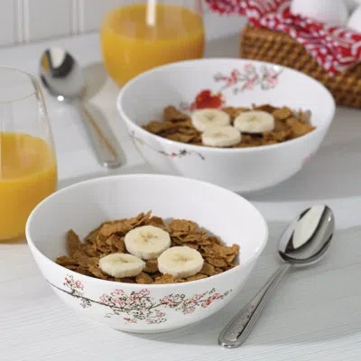 Lenox Chirp 16 Oz. Dining Bowl In Brown;white;red