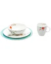 Lenox Chirp 4pc Place Setting In White