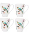 Lenox Chirp Mugs, Set Of 4 In White