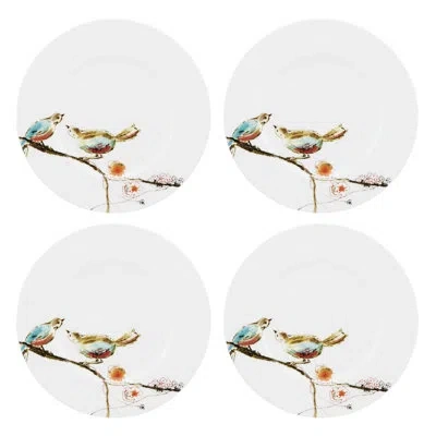 Lenox Chirp Salad Plates, Set Of 4 In White