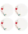 Lenox Chirp Saucers/appetizer Plates, Set Of 4 In White