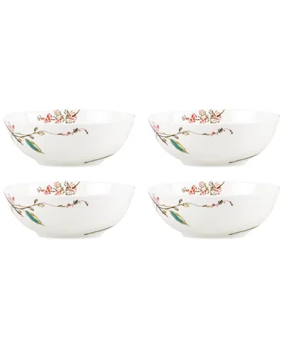 Lenox Chirp Soup Bowls, Set Of 4 In White