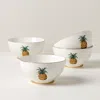 Lenox Colonial Bamboo Rice Bowls, Set Of 4 In White