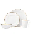 Lenox Contempo Luxe 4 Piece Dinnerware Set In White