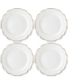 Lenox Contempo Luxe Dinner Plates, Set Of 4 In White