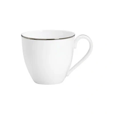 Lenox Continental Dining Platinum 2 Piece Bone China Teacup Set In White