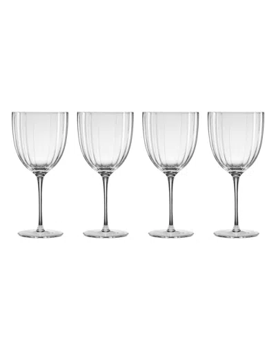Lenox Set Of 4 Curva All Purpose Wine Glasses In Transparent