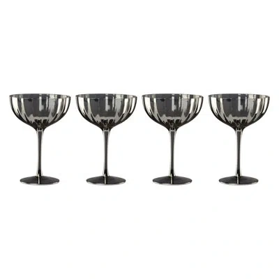 Lenox Curva Luxe Coupe Set Of 4 In Blue