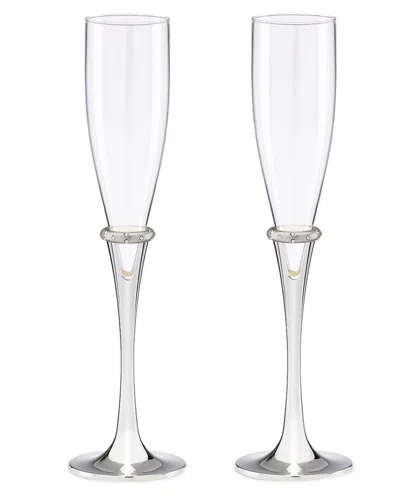 Lenox Devotion 2pc Toasting Flute Set In Transparent