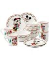 Lenox Disney Holiday 12 Pc. Dessert Set, Service For 4 In Multi