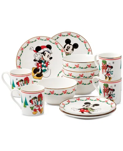 Lenox Disney Holiday 12 Pc. Dessert Set, Service For 4 In Multi
