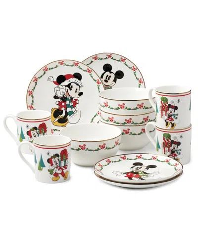 Lenox Disney Holiday 12pc Dessert Set In Multi