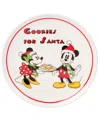 Lenox Disney Holiday Mickey Mouse Cookies For Santa Plate In Multi