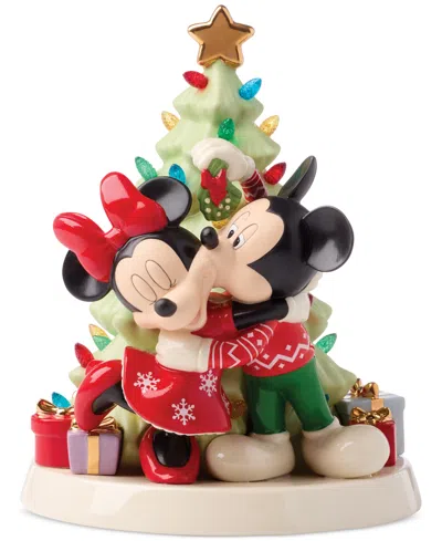 Lenox Disney Mickey & Minnie Lit Tree Figurine In White