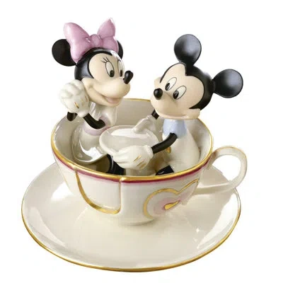 Lenox Disney's Mickey's Teacup Twirl Figurine In Brown