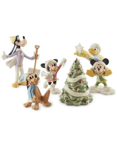 Lenox Disney Winter Fun 5pc Figurine Set In Multi