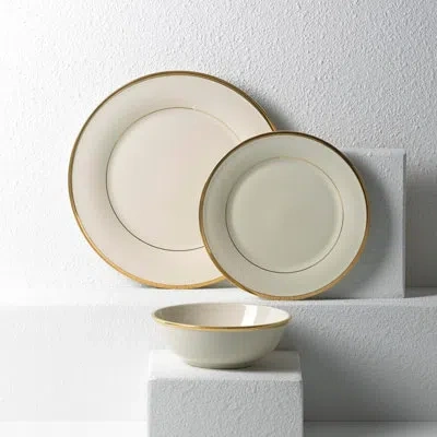 Lenox Eternal 3-piece Place Setting, Dishwasher Safe, Ivory In Gold