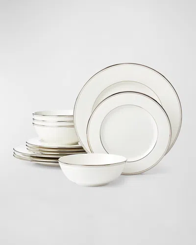 Lenox Federal Gold 12-piece Dinnerware Set, Service For 4 In Platinum