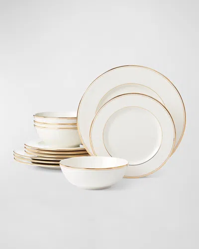 Lenox Federal Gold 12-piece Dinnerware Set, Service For 4 In White