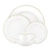 Lenox Federal Gold 5-piece Place Setting In White/k Gold