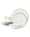 Lenox Federal Gold 12-piece Dinnerware Set, Service For 4 In White