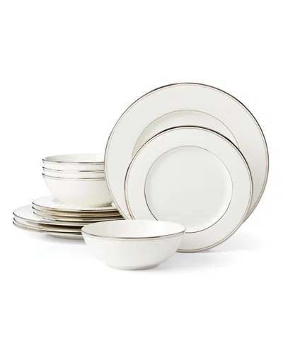 Lenox Federal Platinum 12-piece Dinnerware Set, Service For 4 In White