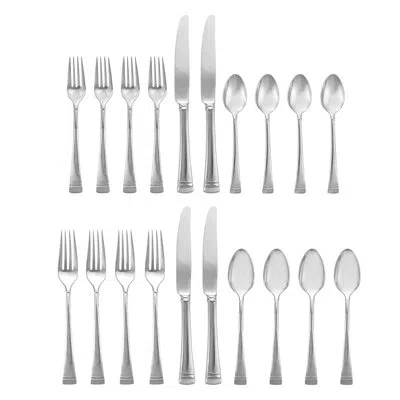 Lenox Federal Platinum 20 Piece 18/10 Stainless Steel Flatware Set, Service For 4