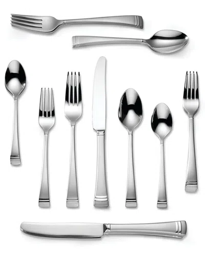 Lenox Federal Platinum Frosted 20pc Flatware Set In Silver