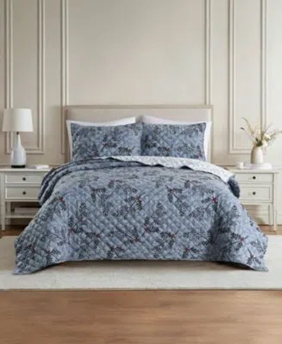 Lenox Festive Botanical Quilt Sets In Blue