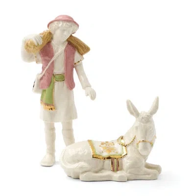 Lenox First Blessing Boy With Donkey Figurine In White