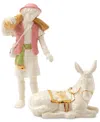 Lenox First Blessing Boy With Donkey Figurine In Multi