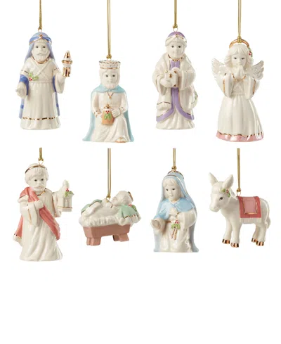 Lenox First Blessings Nativity 8-piece Ornament Set In Ivory