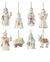 Lenox First Blessings Nativity 8-piece Ornament Set In Neutral