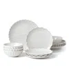 Lenox French Perle White 12pc Dinnerware Set In White