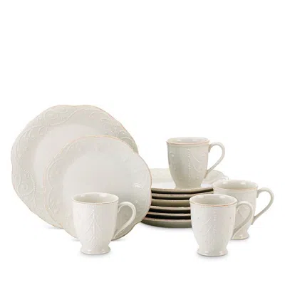 Lenox French Perle 12 Piece Dinnerware Set In White
