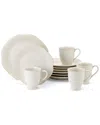 Lenox French Perle 12 Piece Dinnerware Set In White