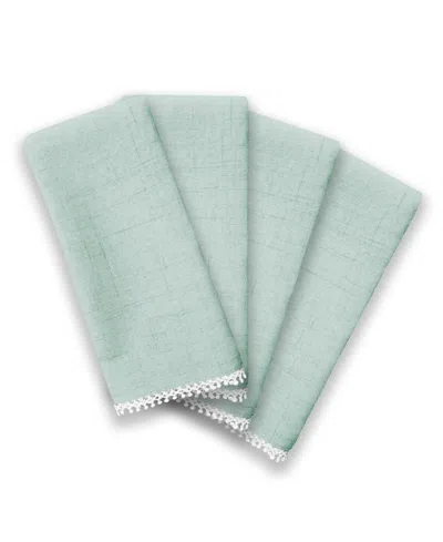Lenox Set Of 4 French Perle Solid Napkins In Green