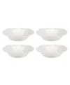 Lenox French Perle Bead Pasta Bowls, Set Of 4 In White
